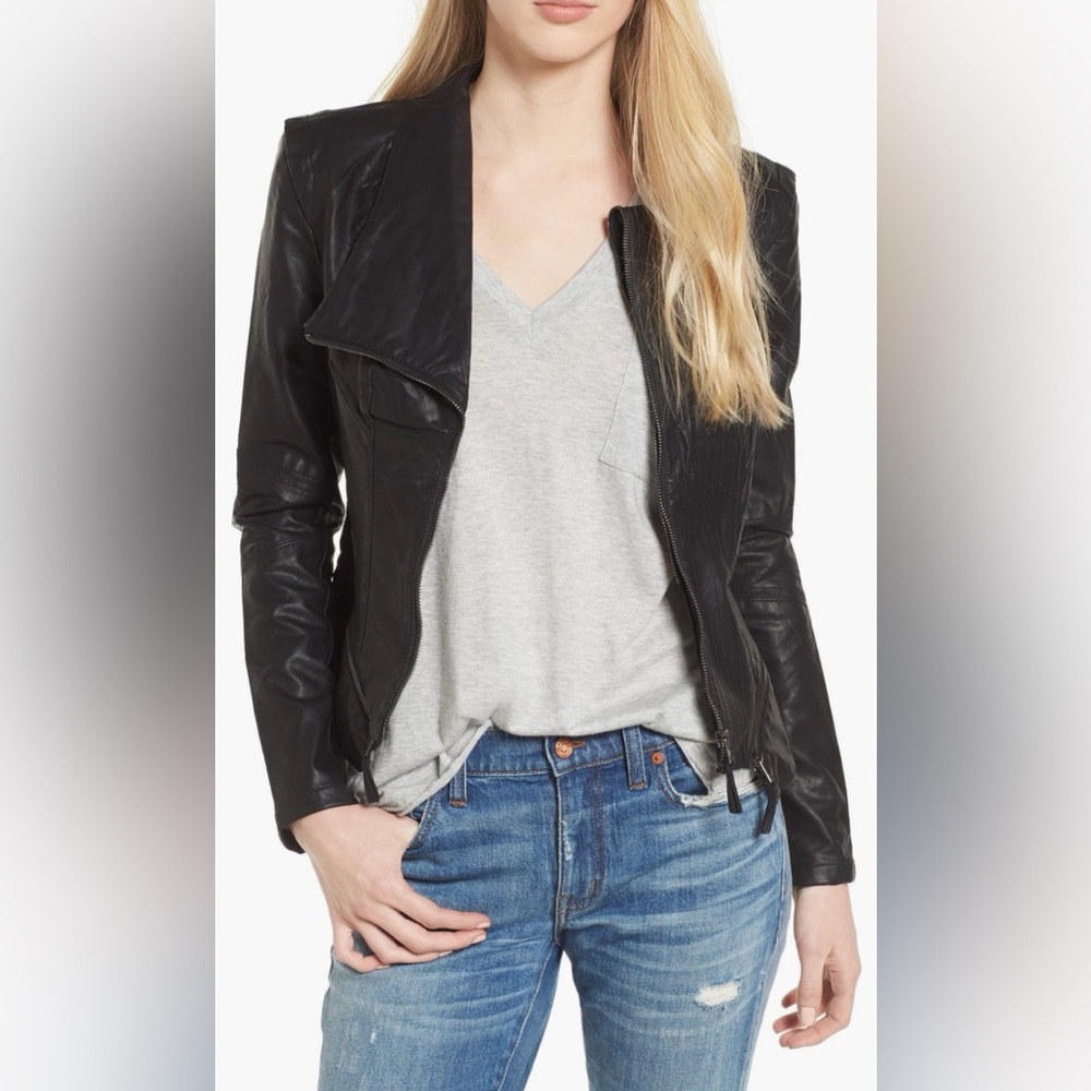 Blank NYC Moto faux leather jacket
